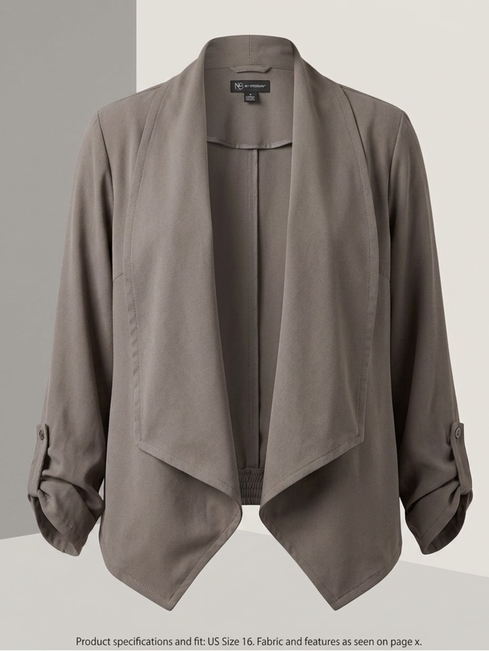 New directions Women's Gray Open Front Jacket